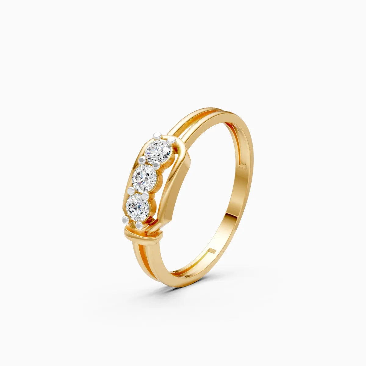 Three Diamond Bar Ring