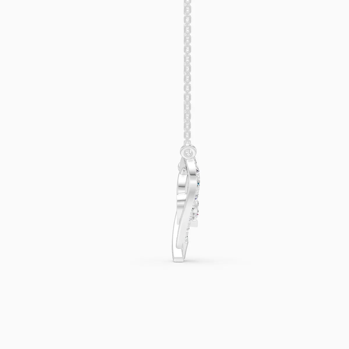 Soulmate Curve Lab Diamond Heart Necklace