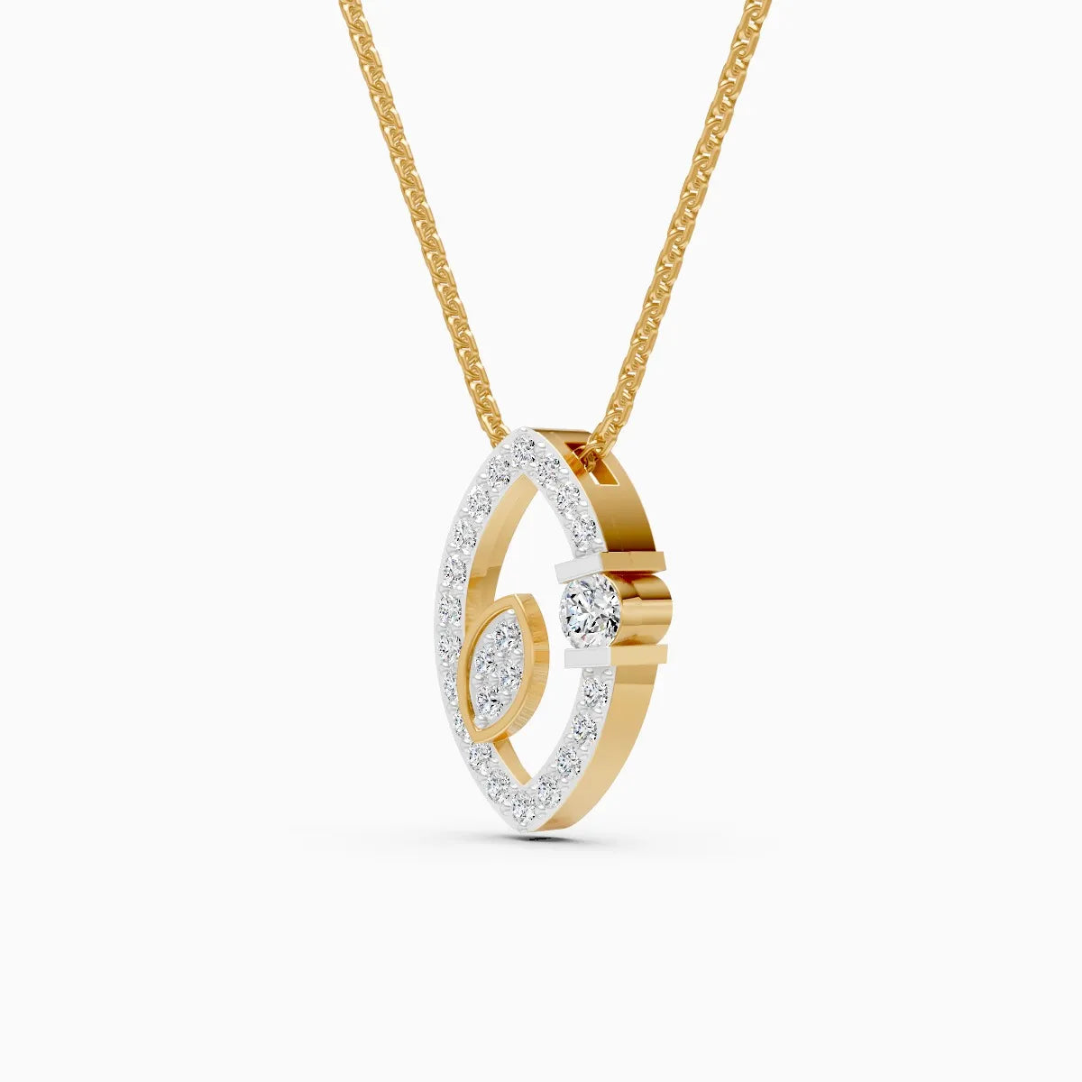 Marquise Fusion Tiny diamond Necklace