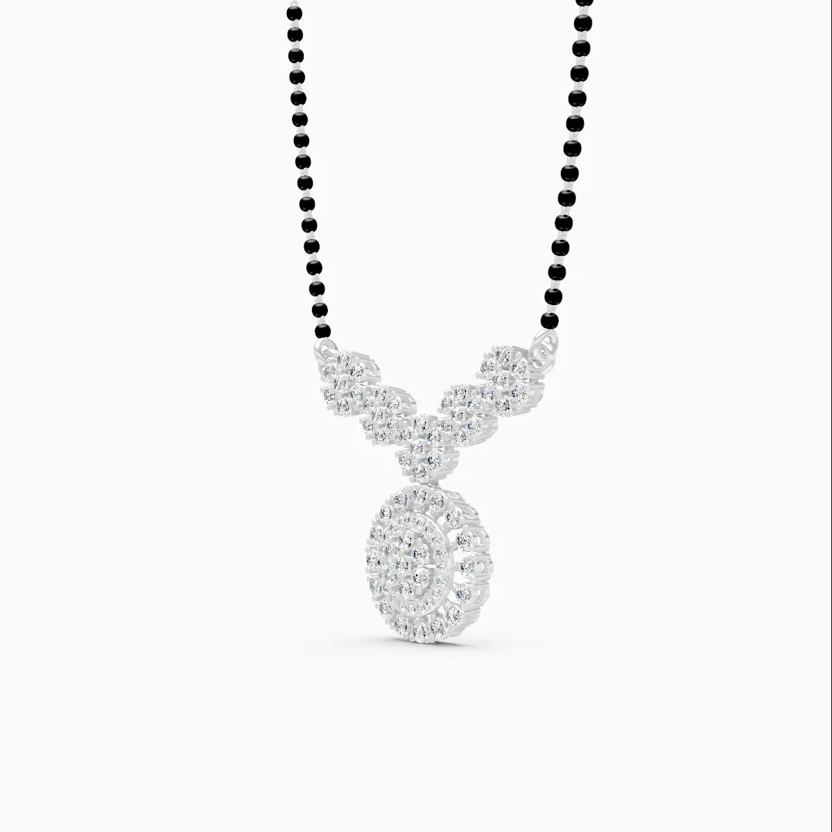 Round Lab Grown Diamond Mangalsutra
