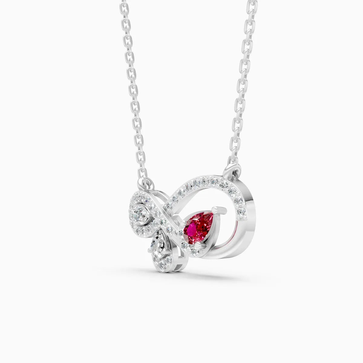 Beautiful Infinity Diamond Drop Pendant