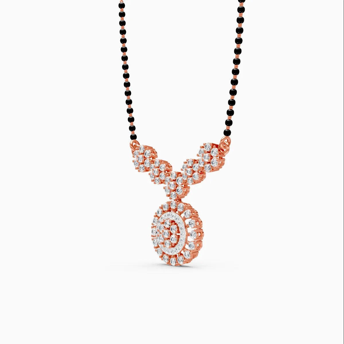 Round Lab Grown Diamond Mangalsutra