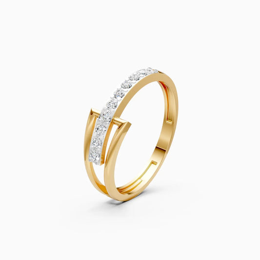 Modern Diamond Bar Ring