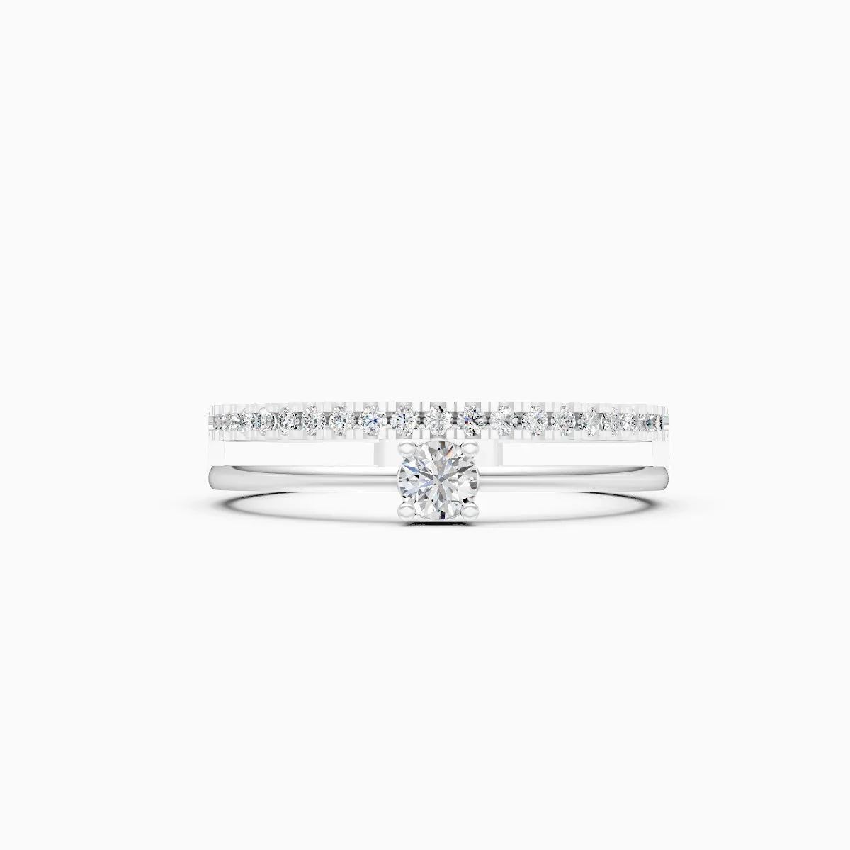 Solitaire Curve Diamond Ring