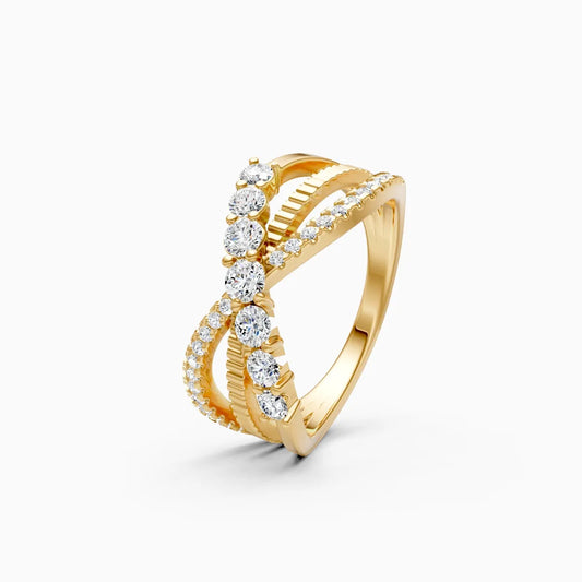 Infinity Cross Lab Grown Diamond Ring