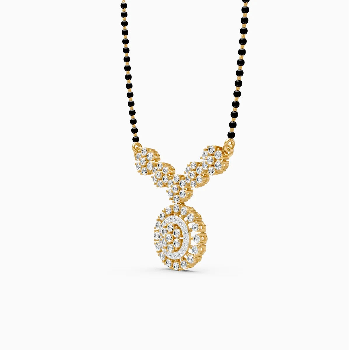 Round Lab Grown Diamond Mangalsutra