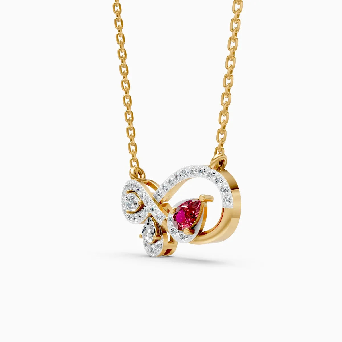 Beautiful Infinity Diamond Drop Pendant