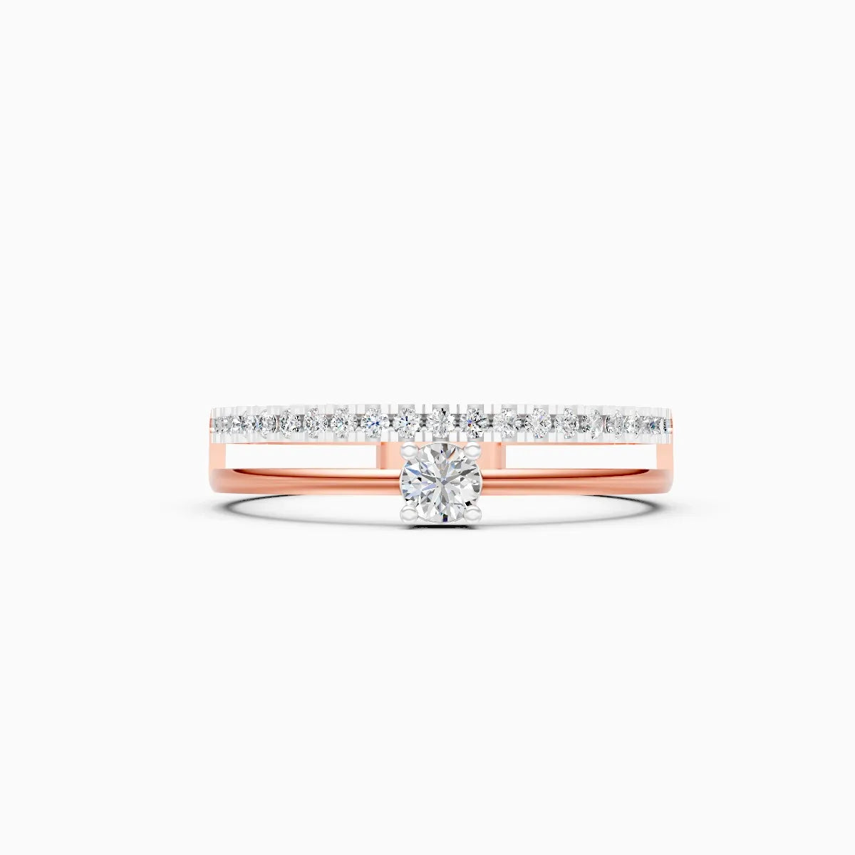 Solitaire Curve Diamond Ring