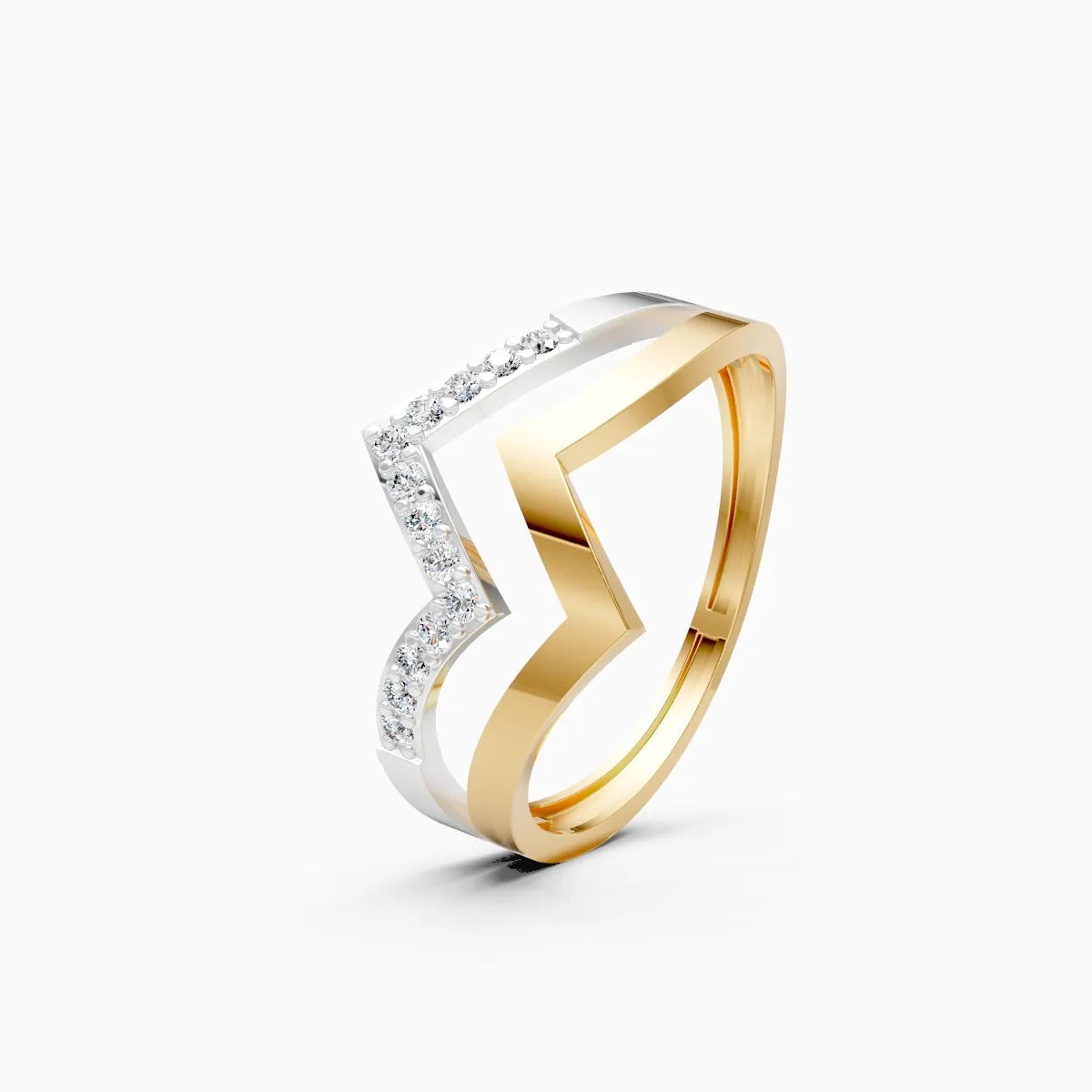 Dual Chevron Diamond Band