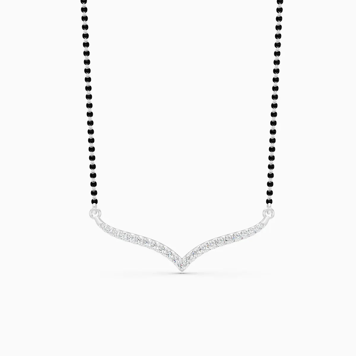 Elegant V Shape Curve Diamond Mangalsutra