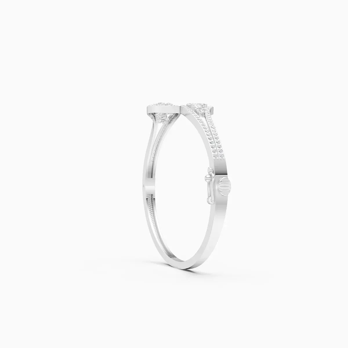 Stylish Leaf Shape Lab Diamond Bracelet