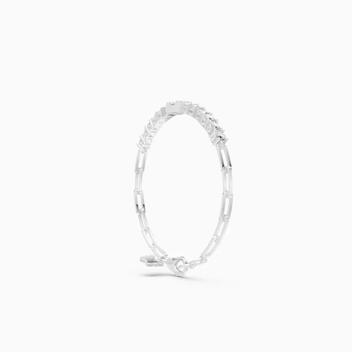 Sparkling Line Diamond Chain Bracelet