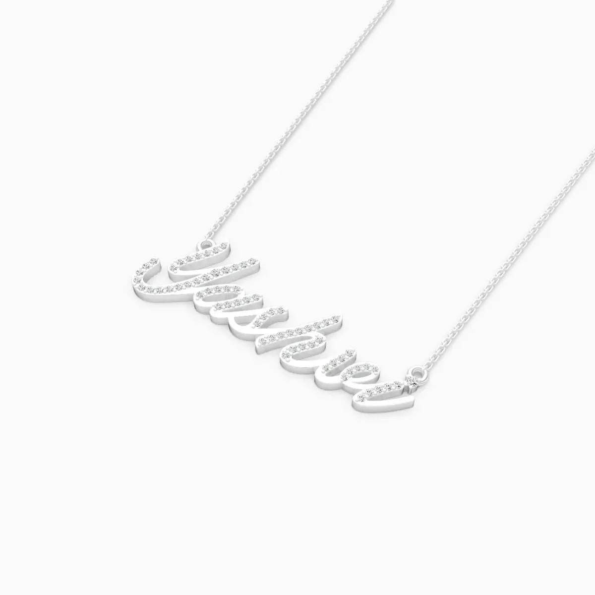 Custom Name Pendant Lab Diamond Necklace