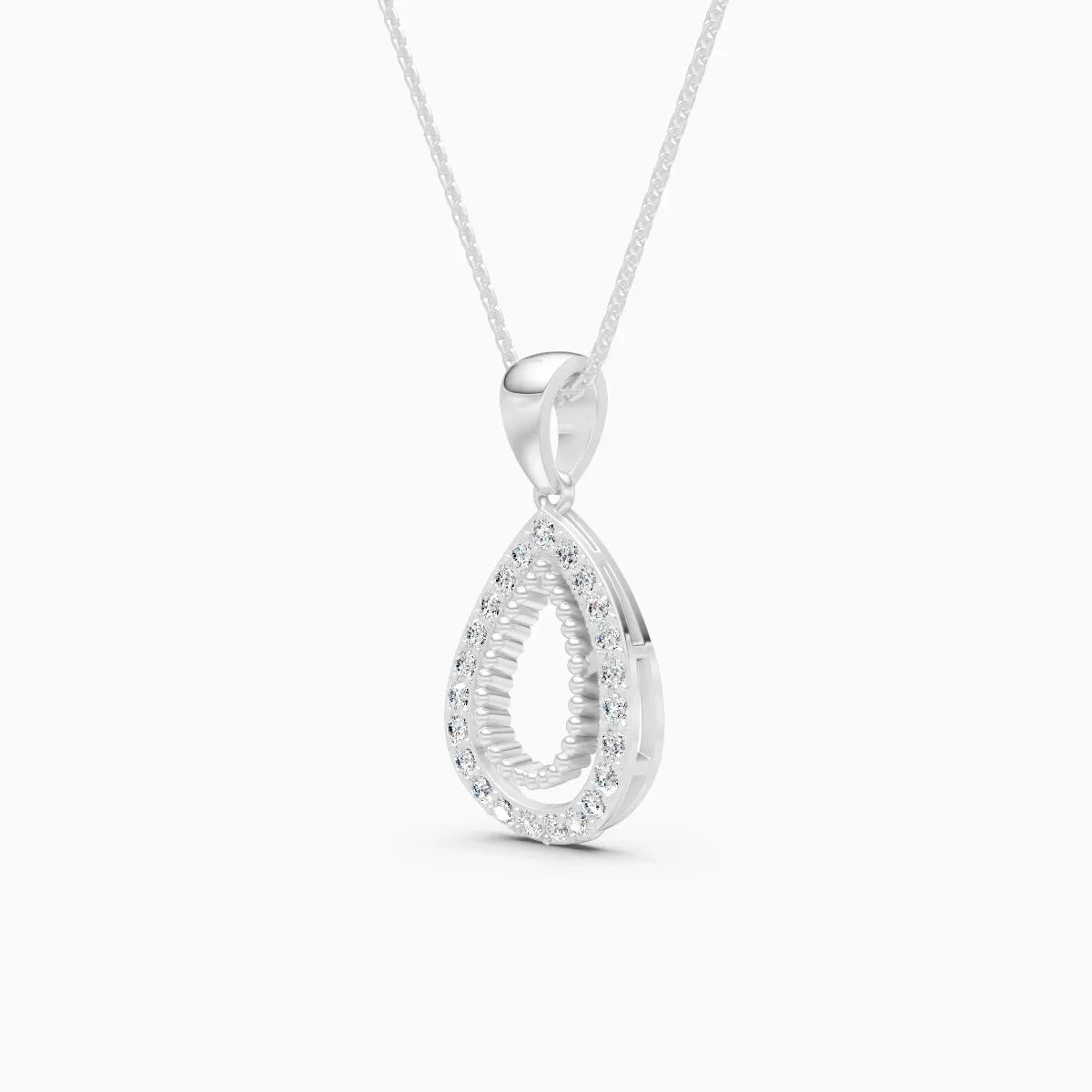 Teardrop Lab-Grown Diamond Pendant in 14K Gold