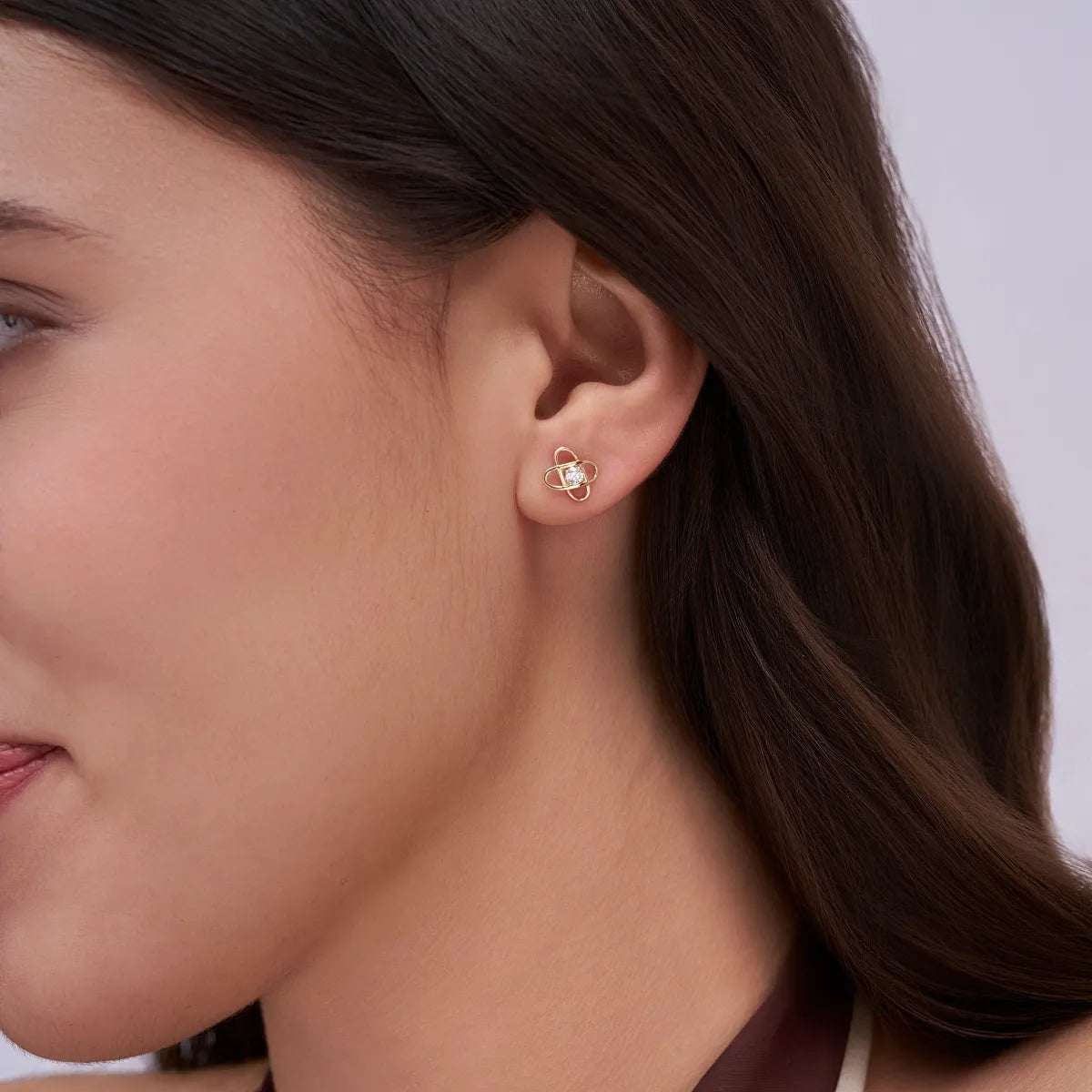 Infinity Knot Diamond Studs
