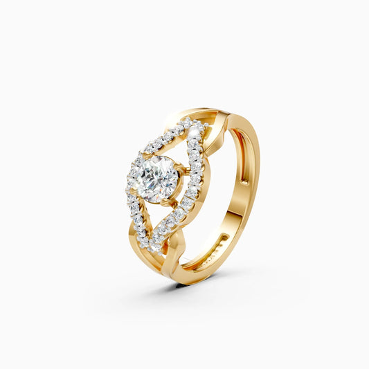 Celeste Spark Halo Solitaire Ring