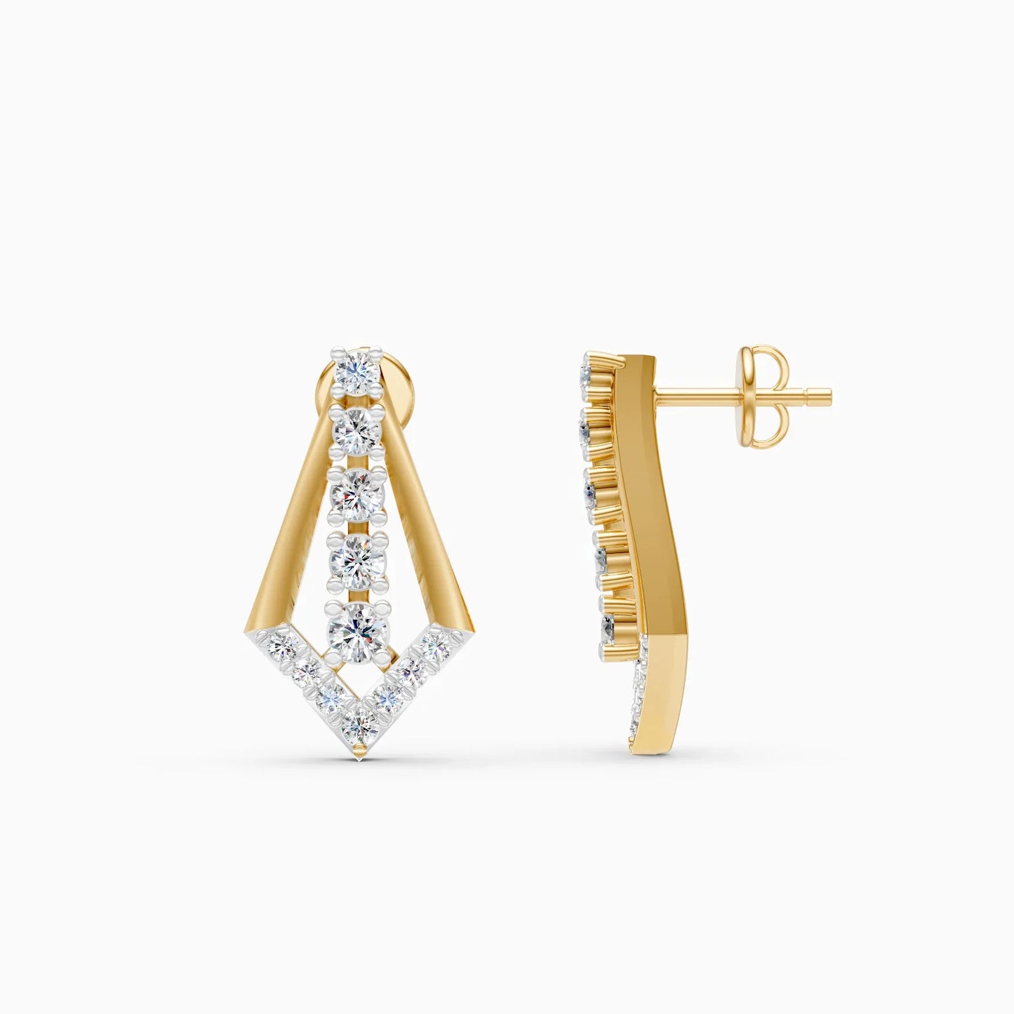 Modern Edge Lab Grown Diamond Earrings