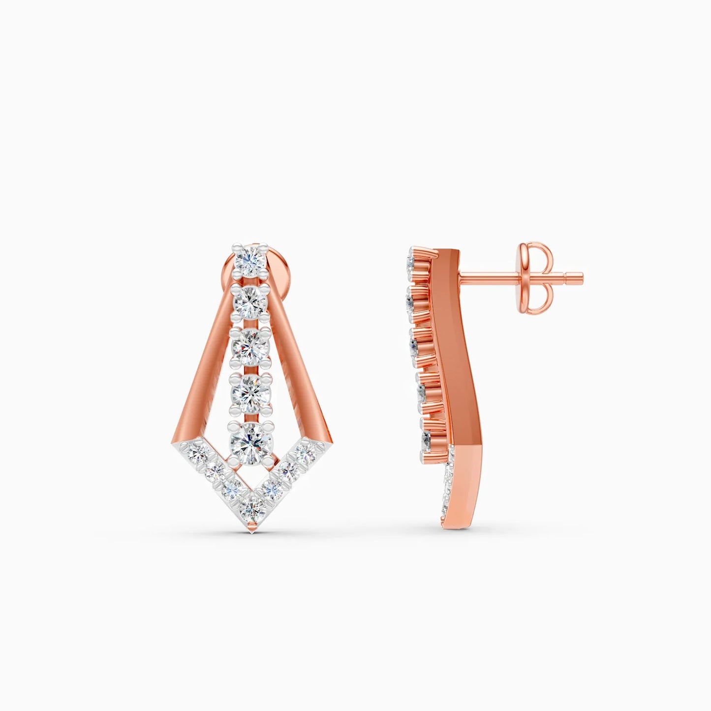 Modern Edge Lab Grown Diamond Earrings
