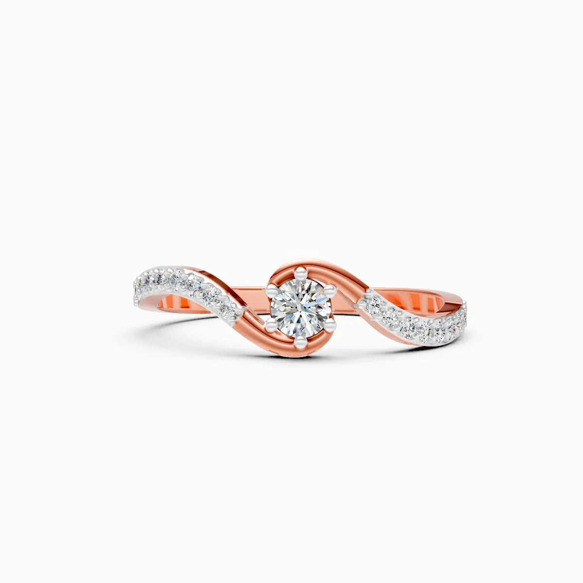 Modern Wave Lab Grown Diamond Ring