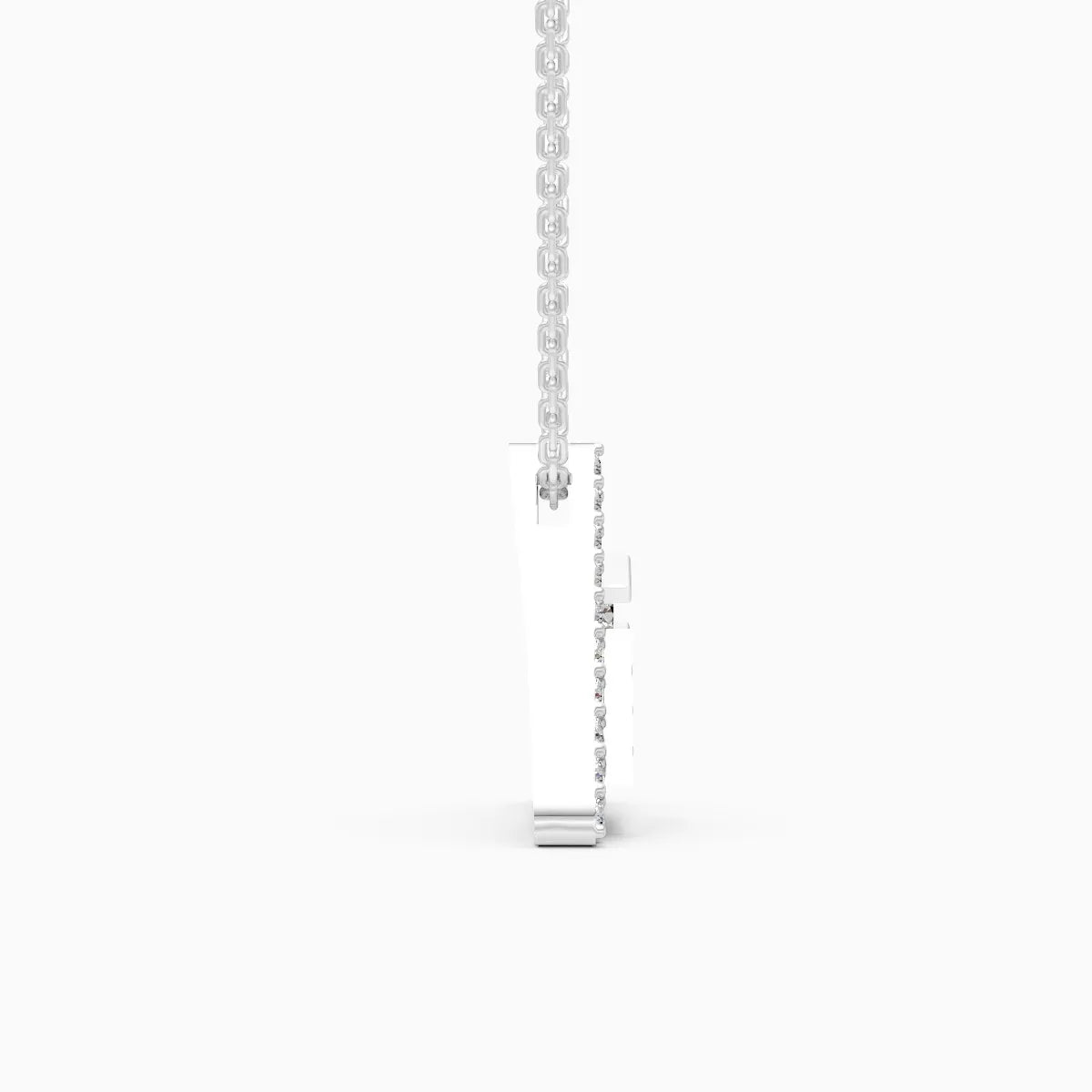Modern Triangle Lab Grown Diamond Pendant