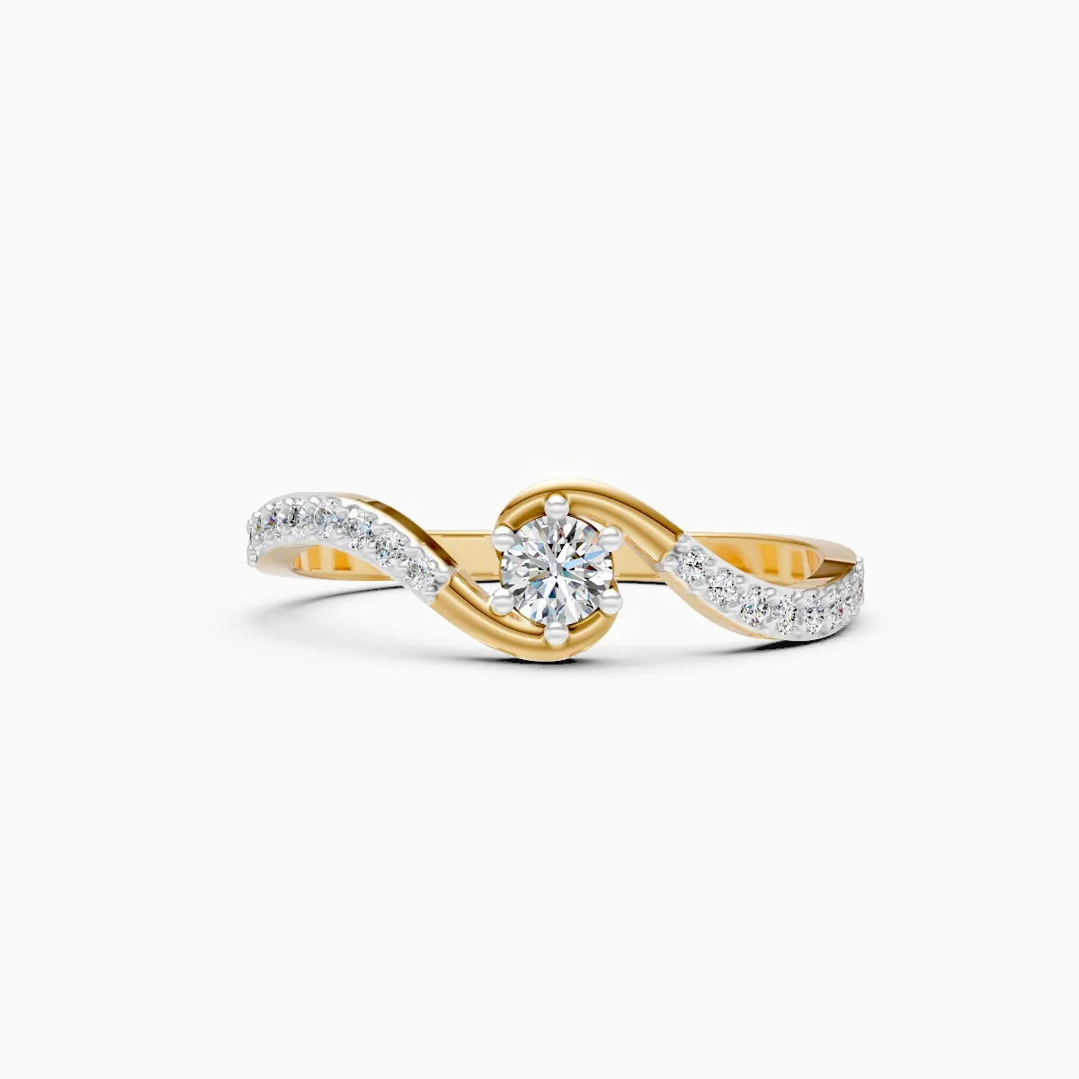 Modern Wave Lab Grown Diamond Ring
