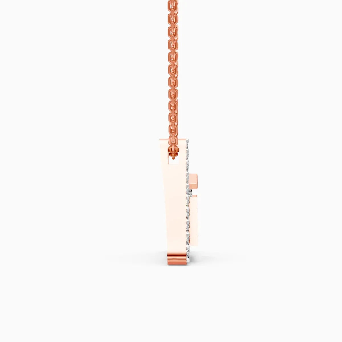 Modern Triangle Lab Grown Diamond Pendant