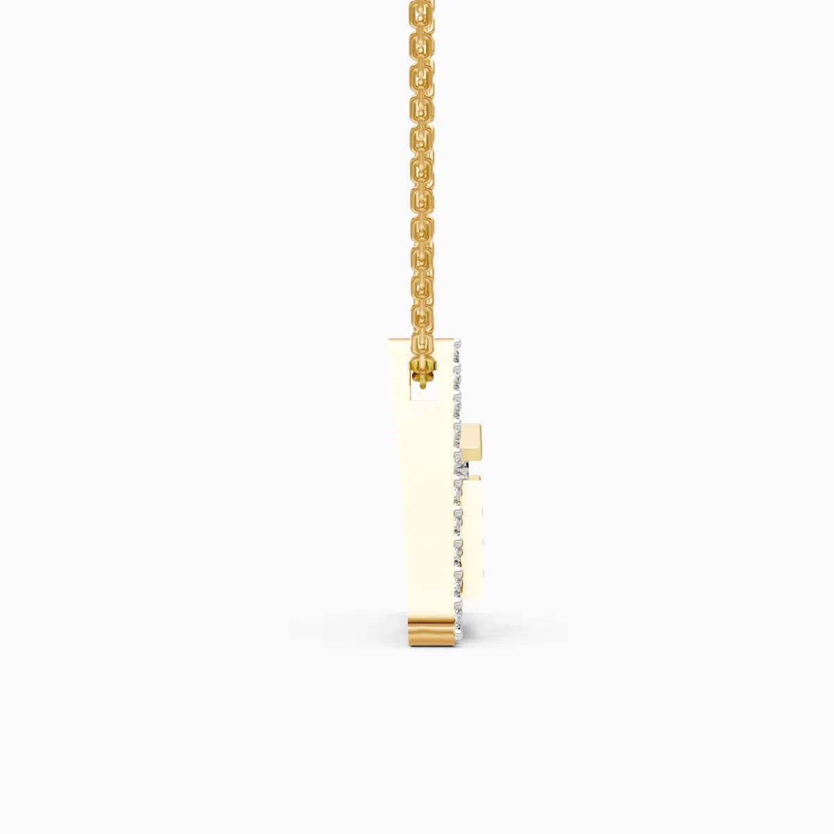 Modern Triangle Lab Grown Diamond Pendant