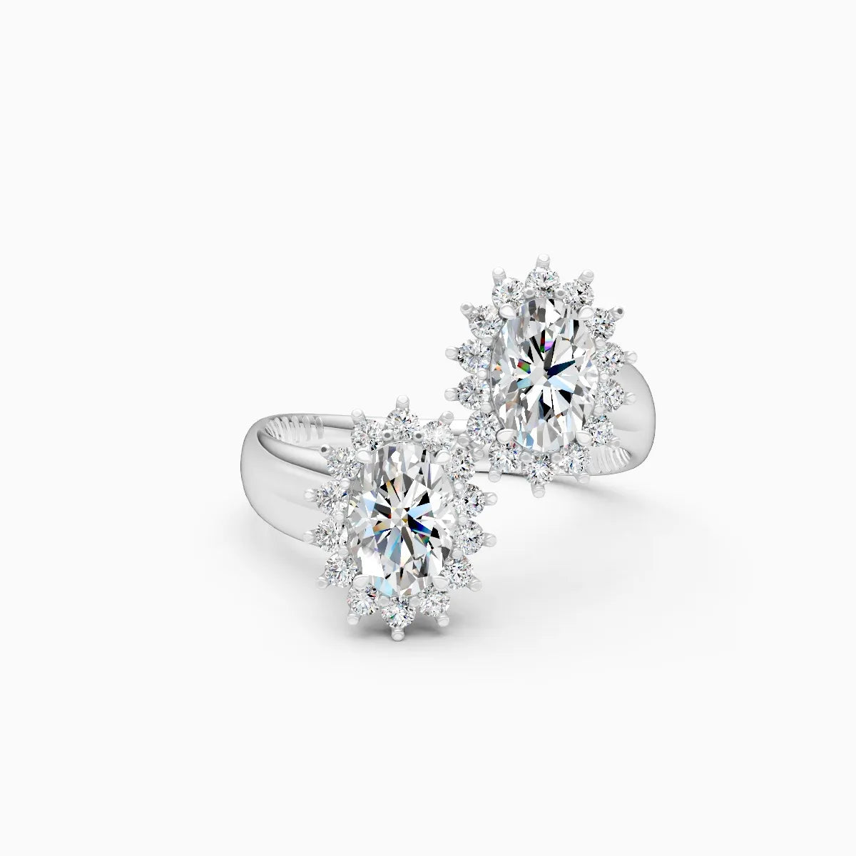 Twin Bloom Lab Grown Diamond Ring