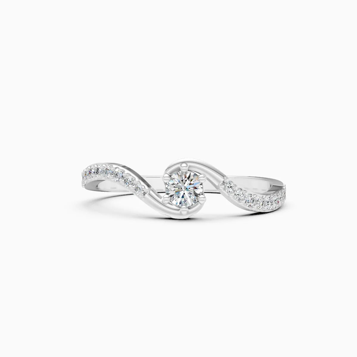 Modern Wave Lab Grown Diamond Ring