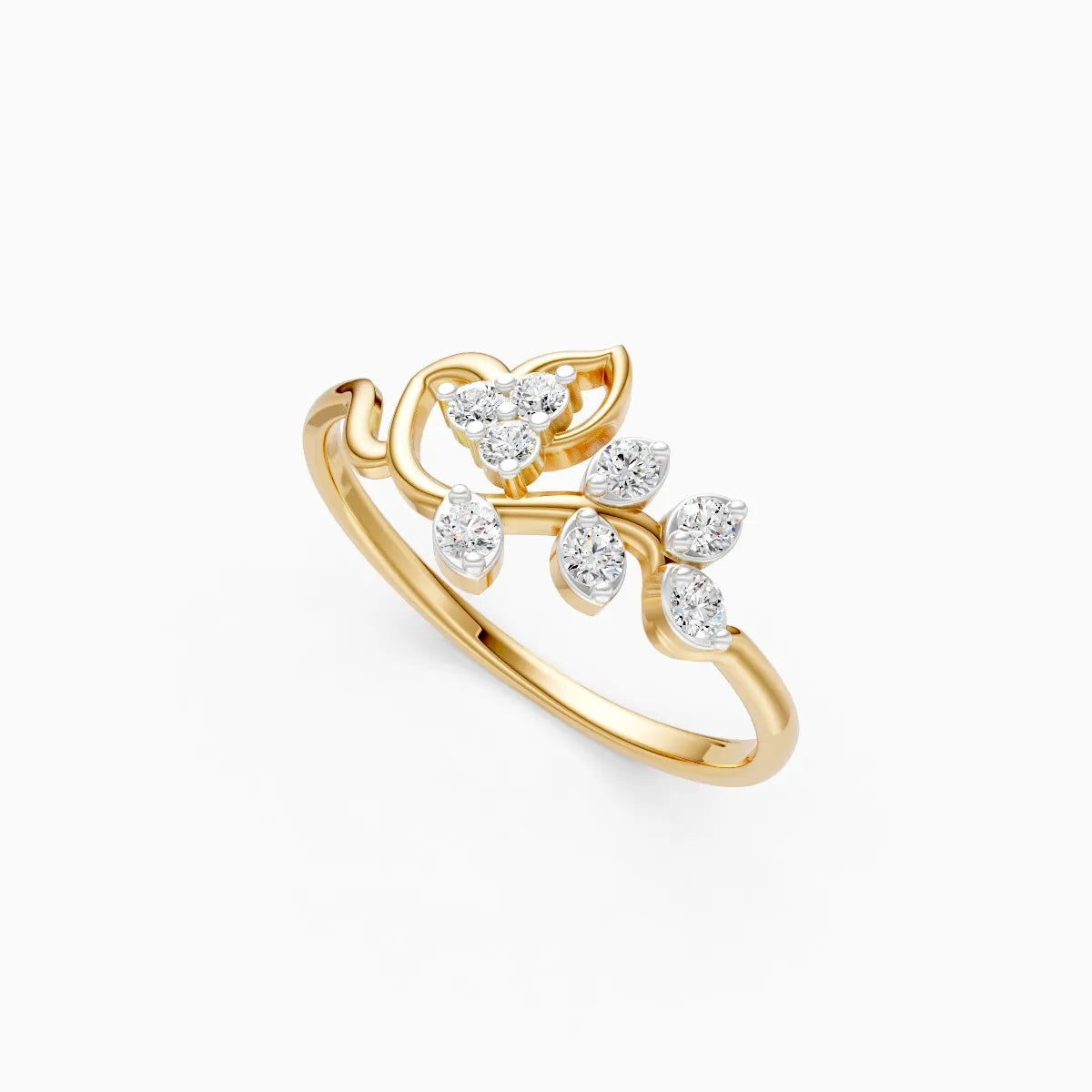 Floral Cluster Diamond Ring