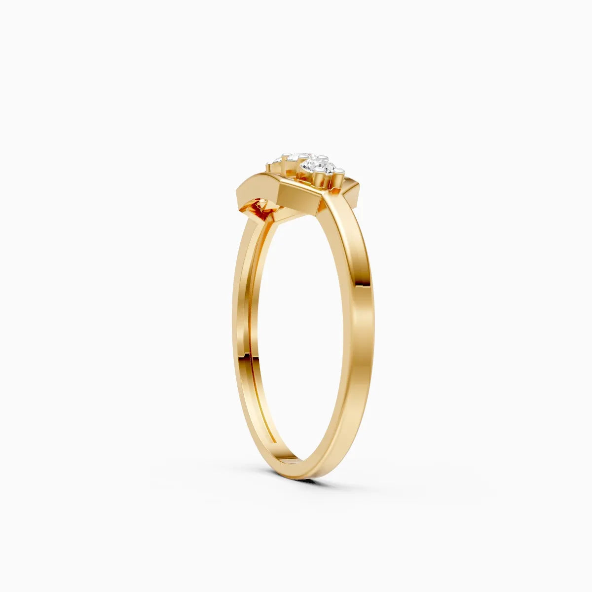 Diamond Row Bar Ring