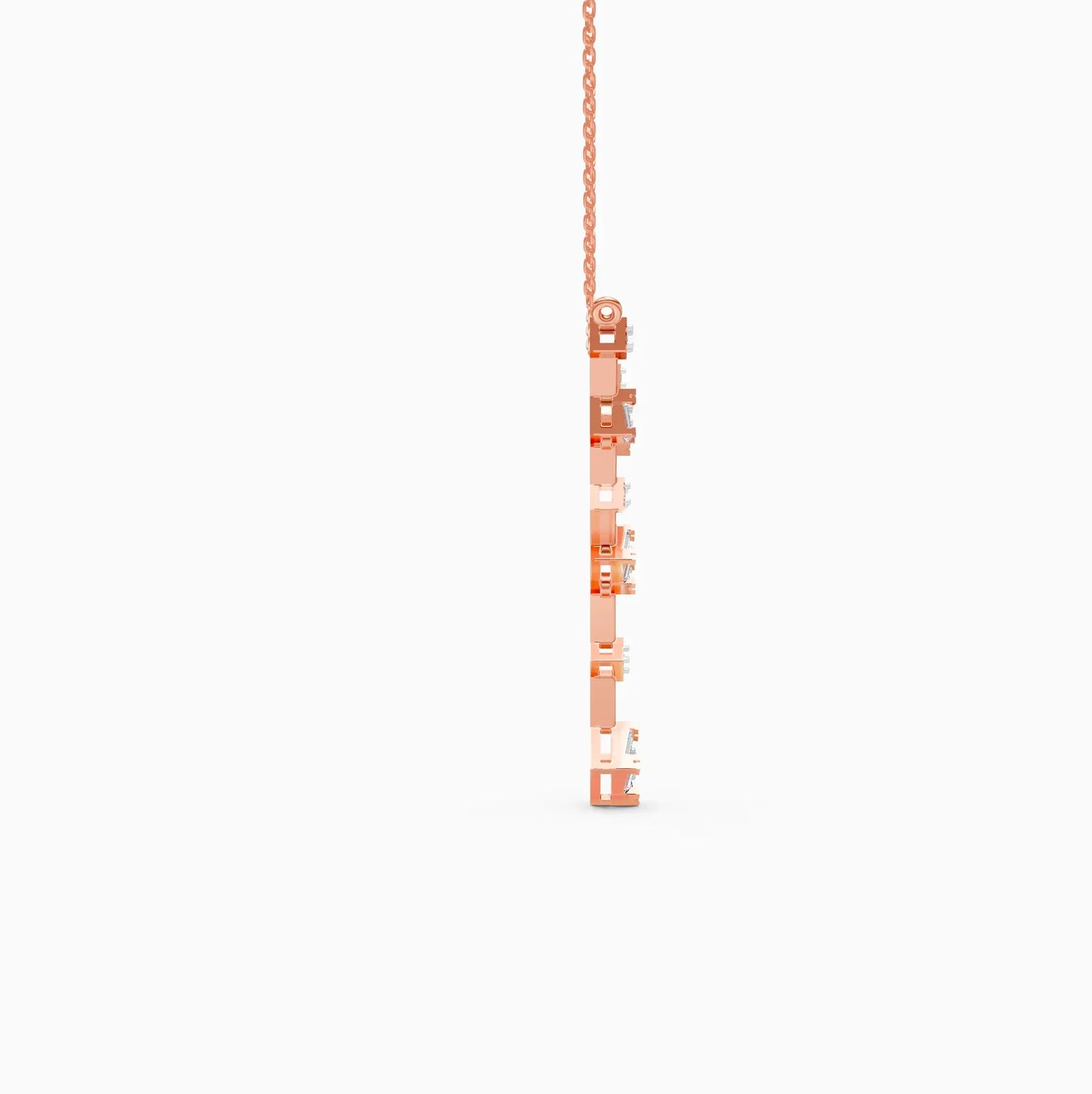 Stylish Two layer Lab Grown Diamond Charm Necklace