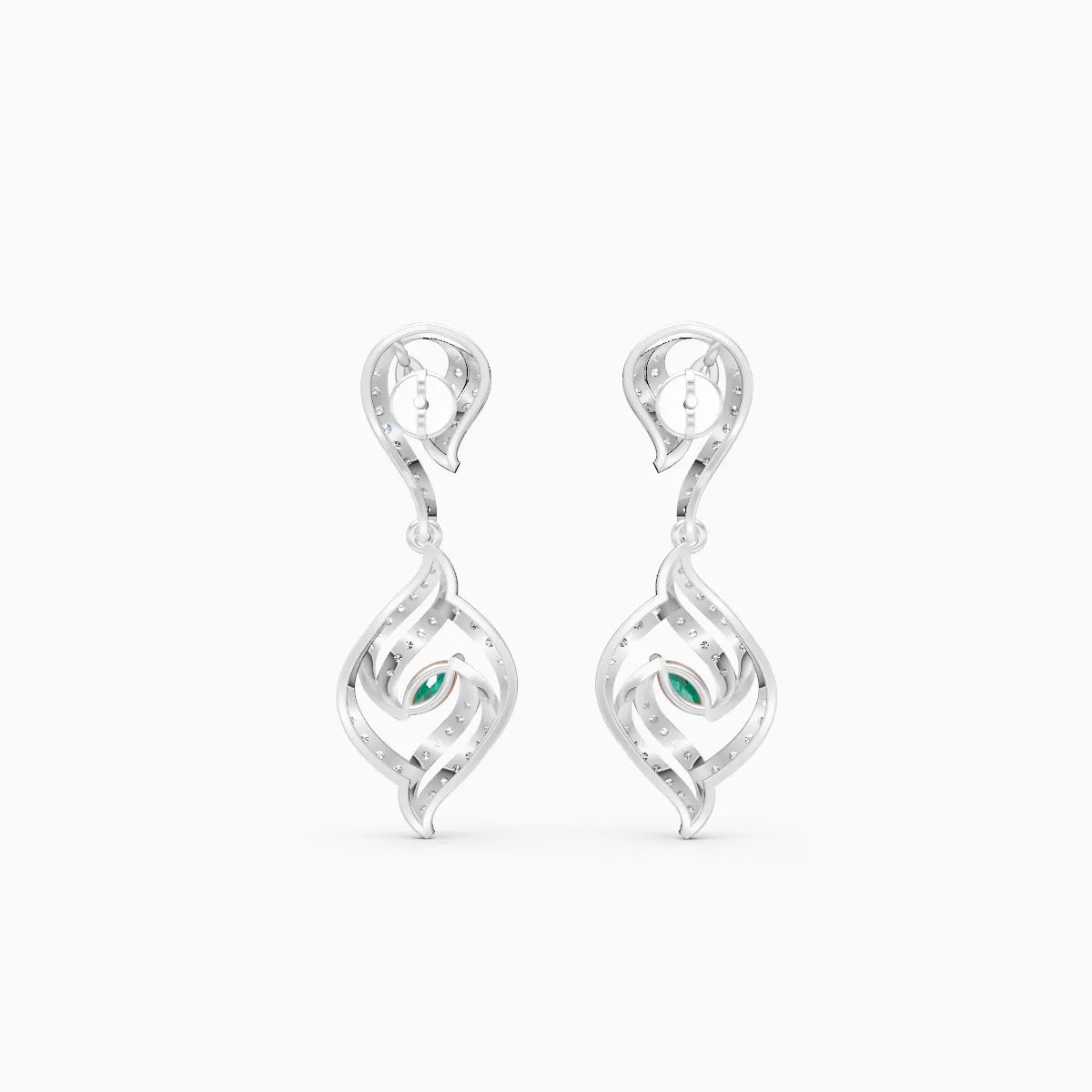 Whispering Leaf Lab Grown Diamond Earrings