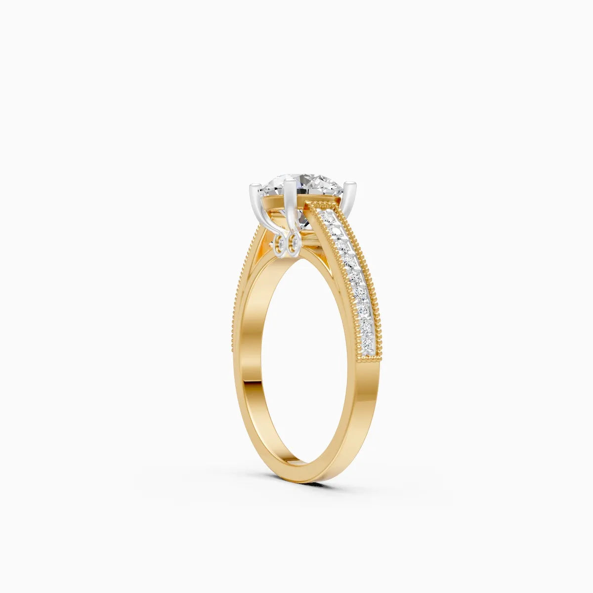 Statement Solitaire Diamond Minimal Ring