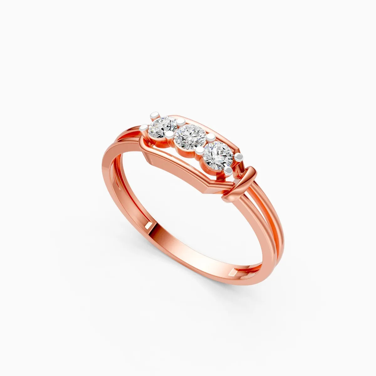 Three Diamond Bar Ring
