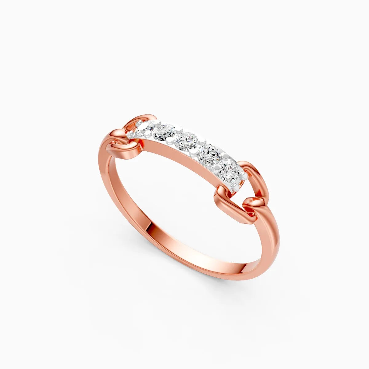 Diamond Chain Bar Ring