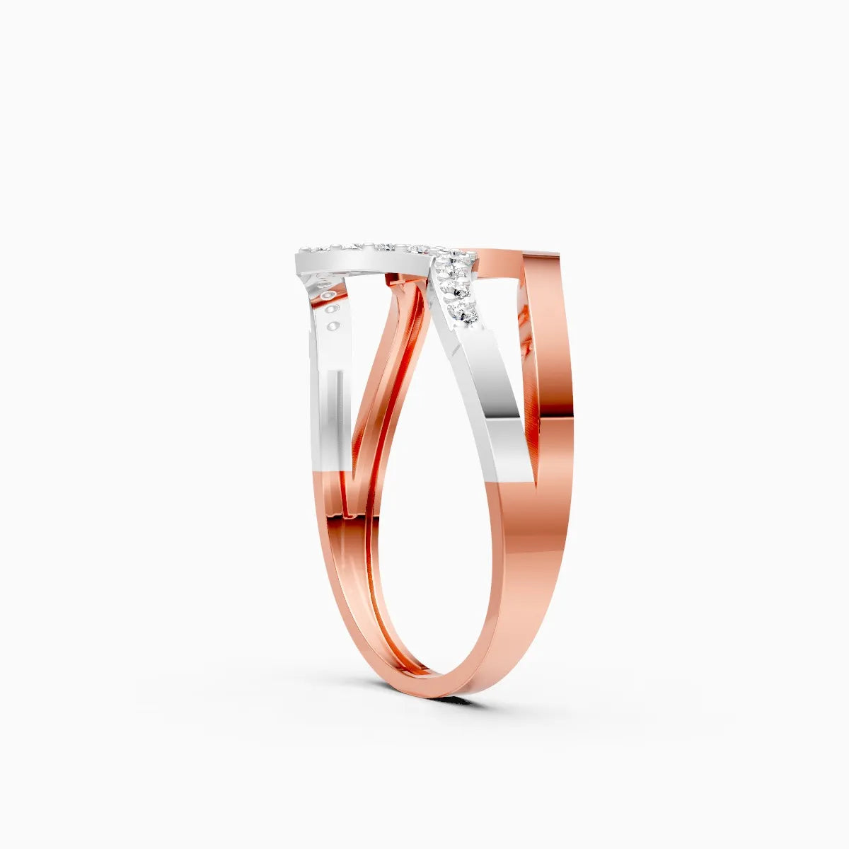 Dual Chevron Diamond Band
