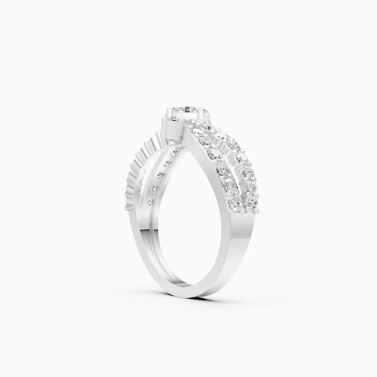 Crown Embrace Lab Diamond Ring