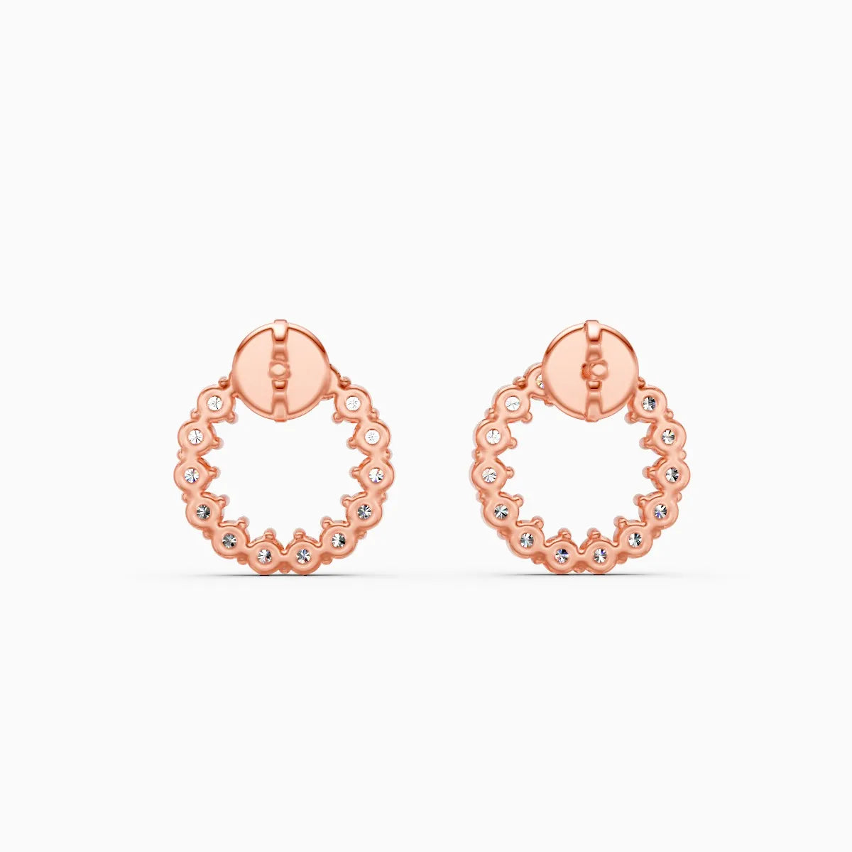 Circle Halo Lab Grown Diamond Earrings