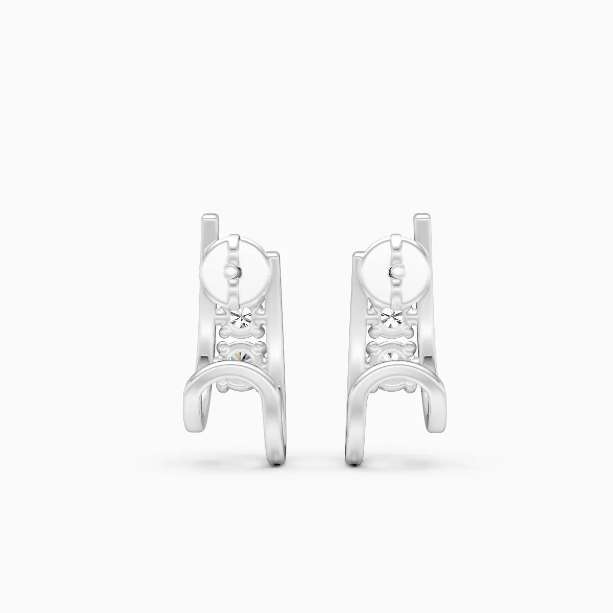 Dual Arc Lab Grown Diamond Earrings