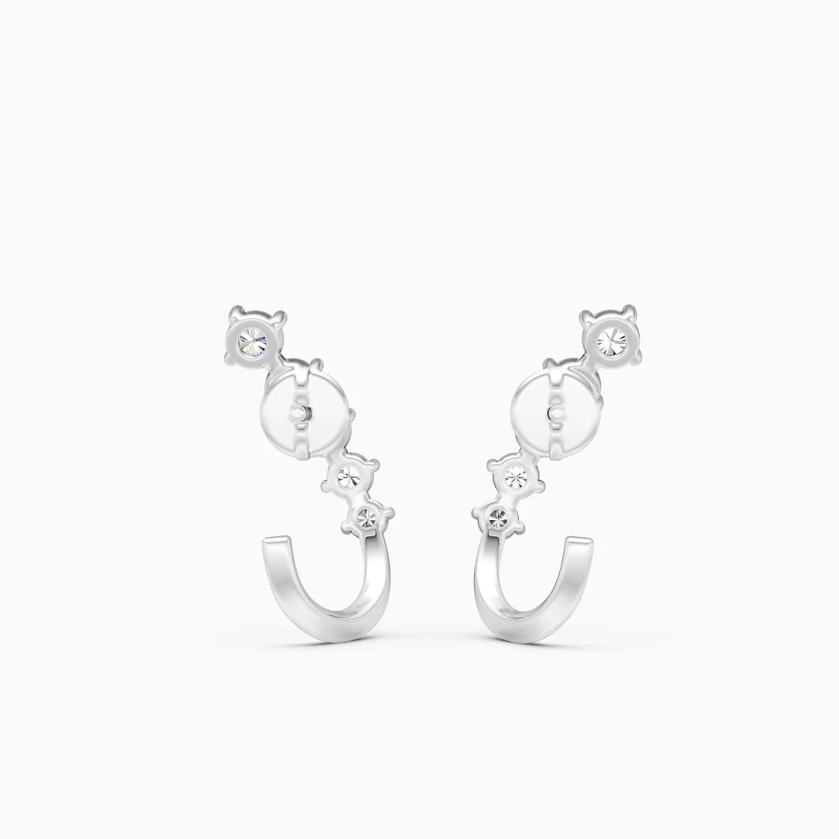 Sleek Curve Lab Grown Diamond Studsa
