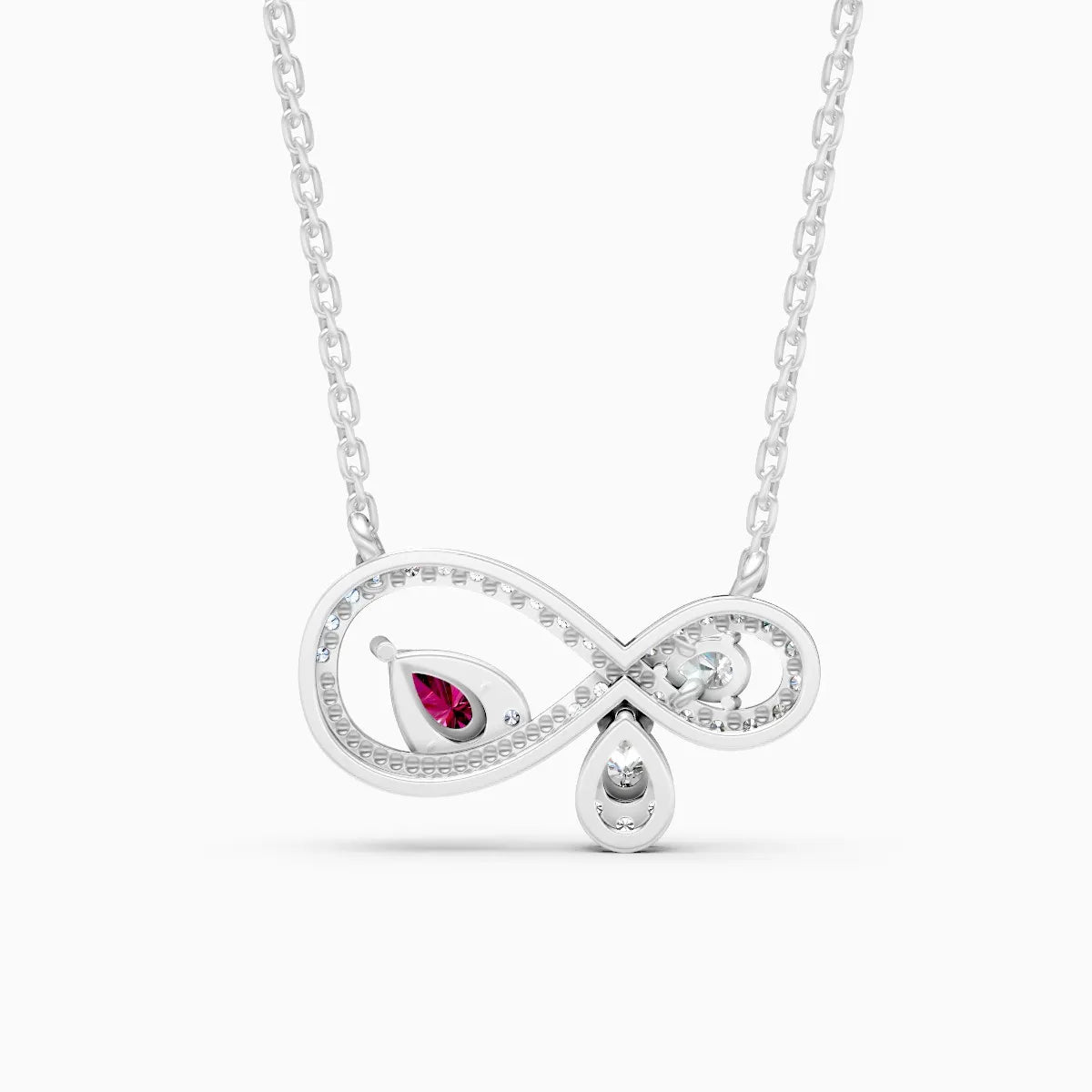 Beautiful Infinity Diamond Drop Pendant