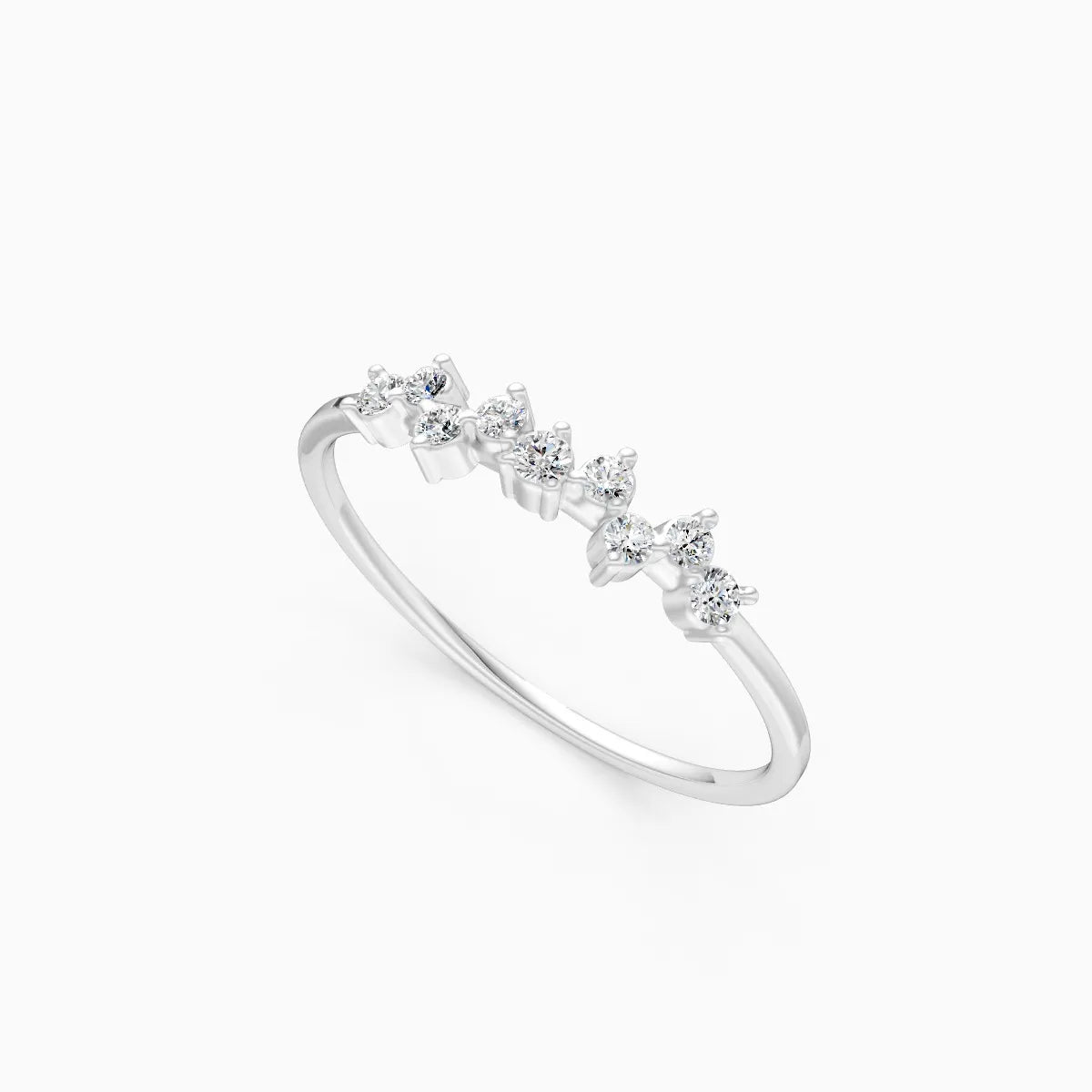 Double Raw Diamond Bar Ring