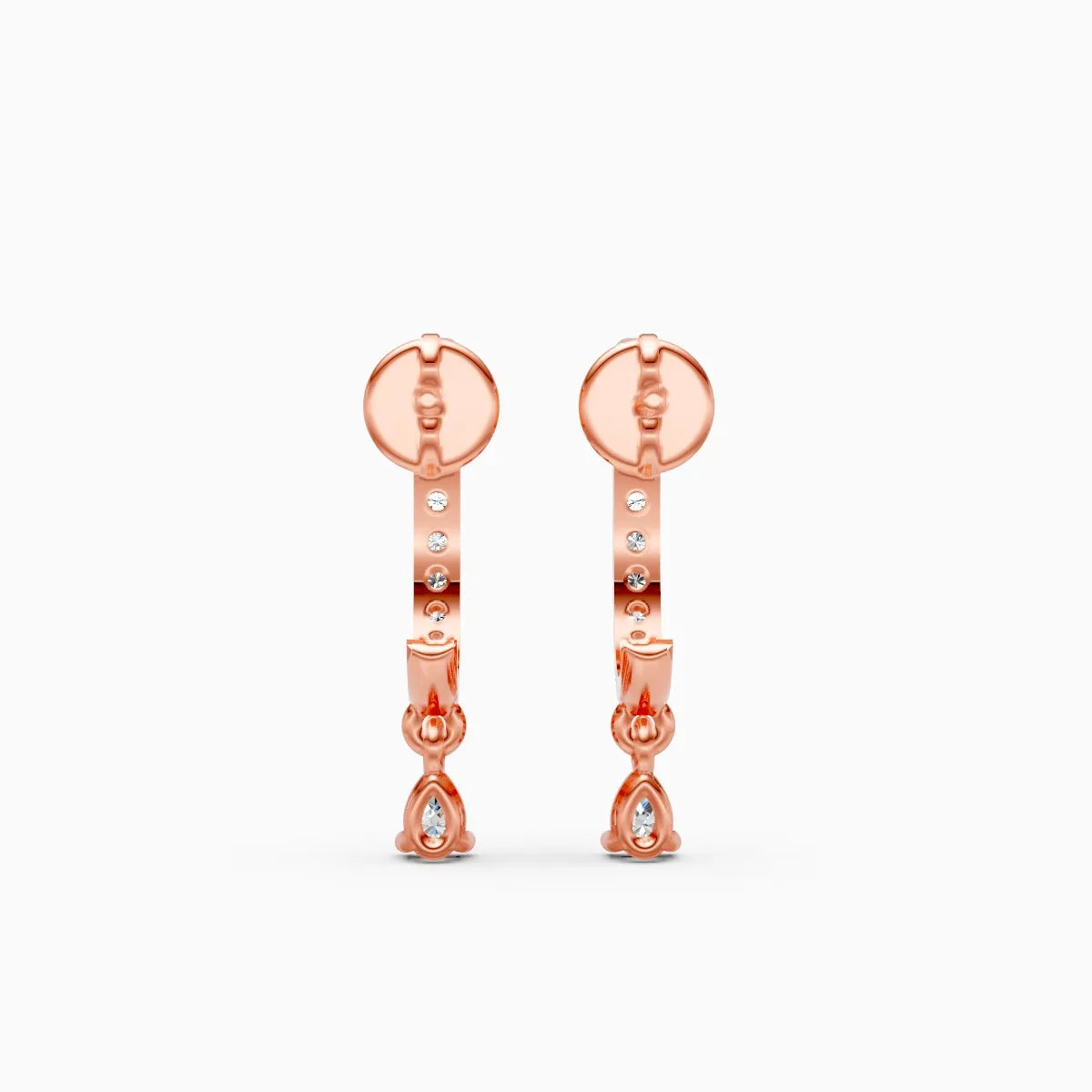 Pear Drop Lab Grown Diamond Huggie Earrings