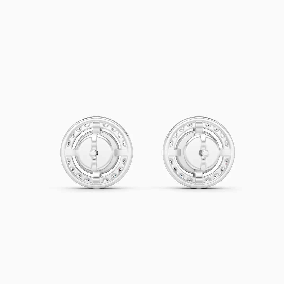 Round Solitaire Lab Diamond Studs