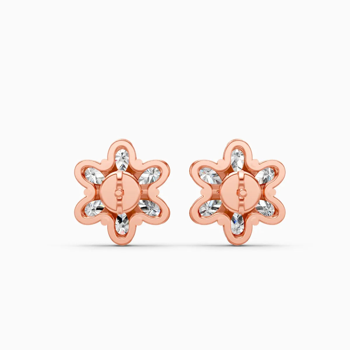 Petal Whisper Diamond Stud Earrings