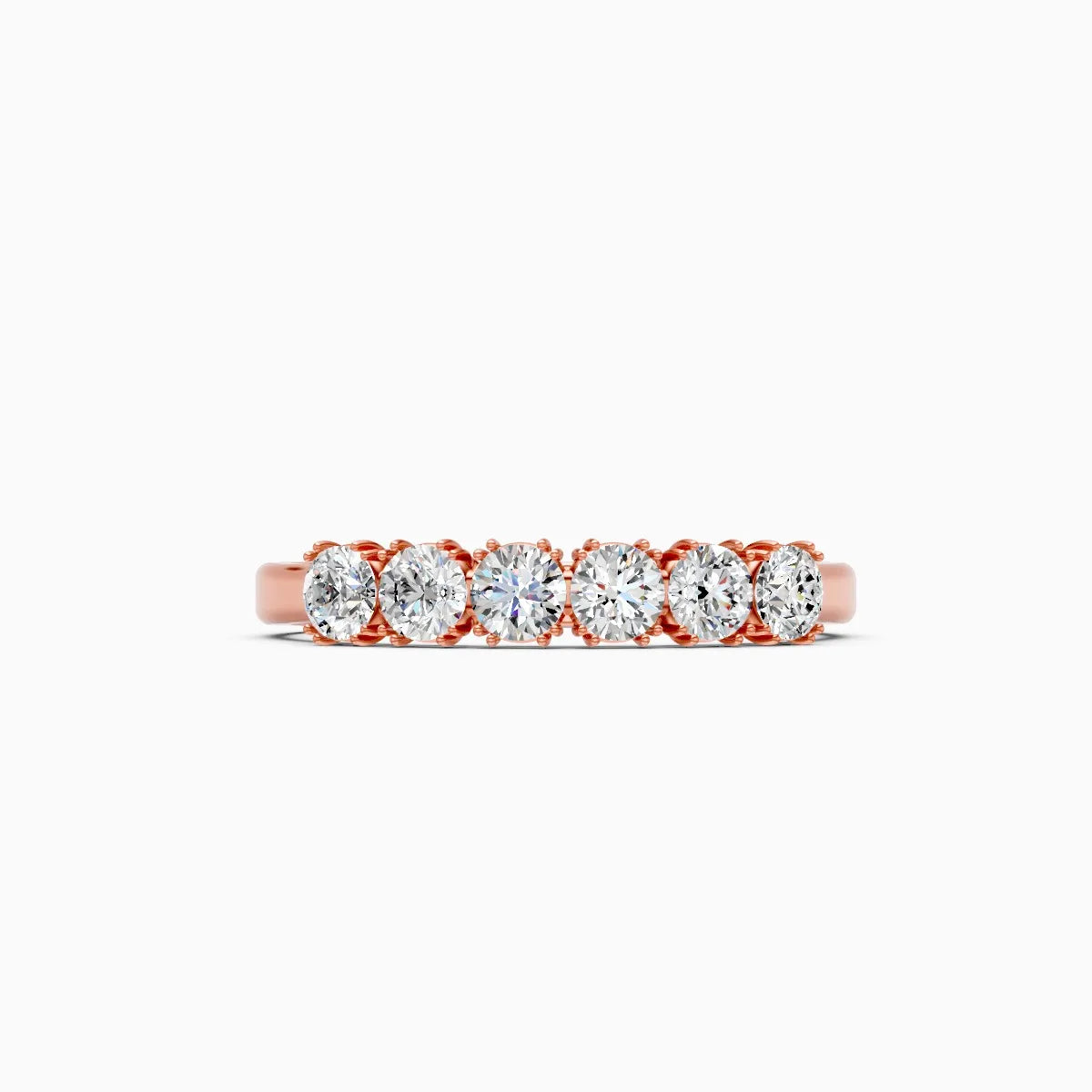 Elegant Prong-Set Diamond Half Eternity Ring