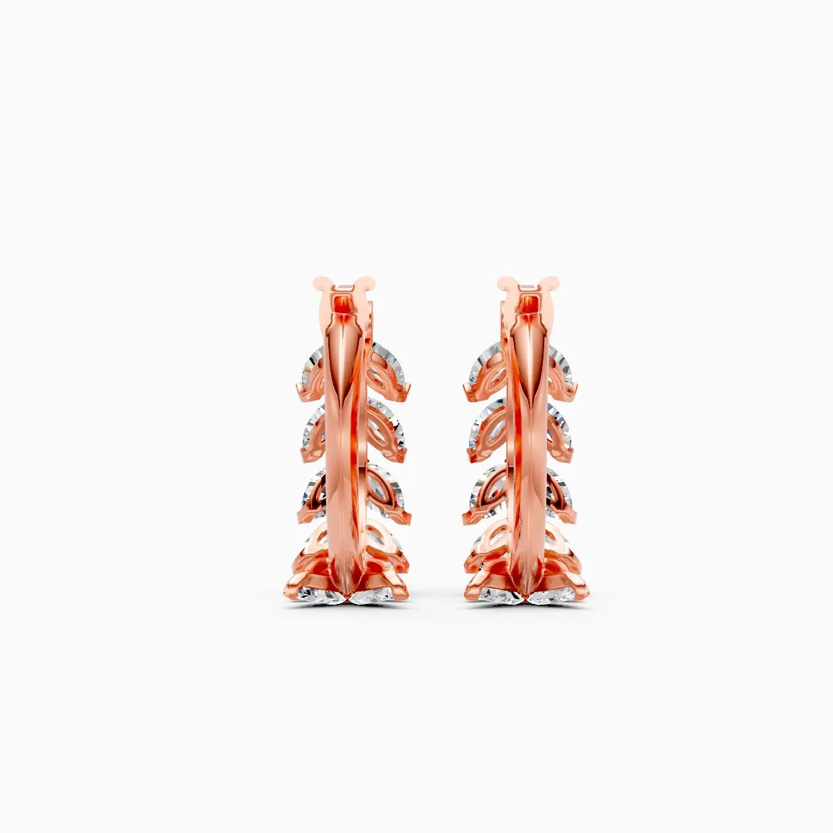 Elegant Marquise Flow Hoop Earrings