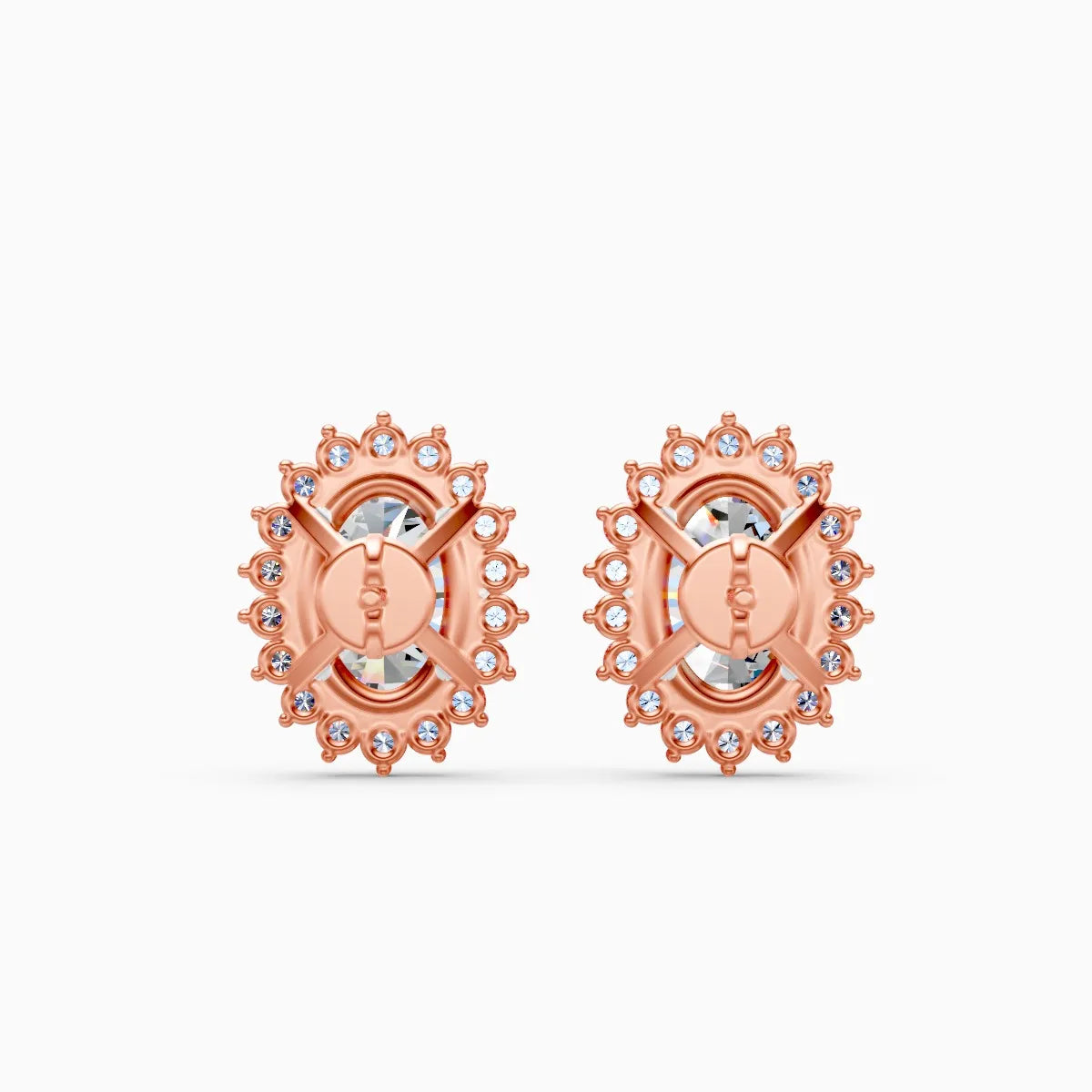 Petite Halo Diamond Studs