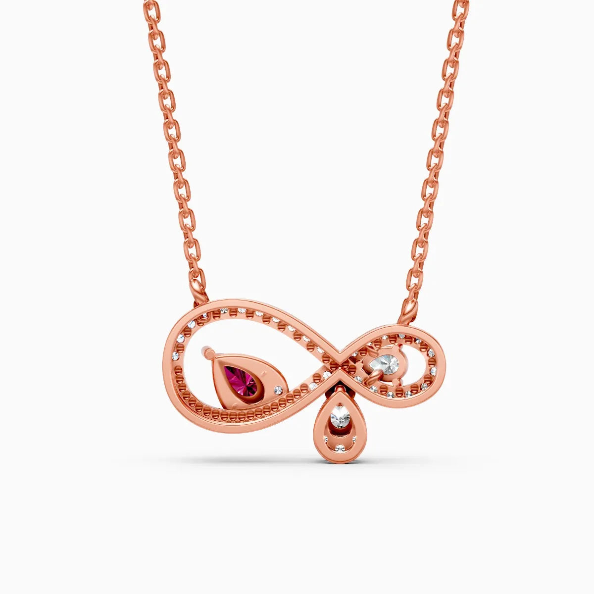 Beautiful Infinity Diamond Drop Pendant